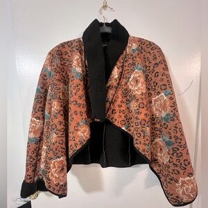 LEOPARD JACKET WITH SHERPA LINING